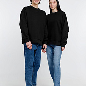 Свитшот оверсайз унисекс True Self, черный