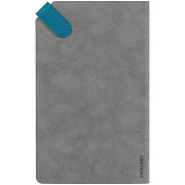 Ежедневник Corner, недатированный, серый с бирюзовым