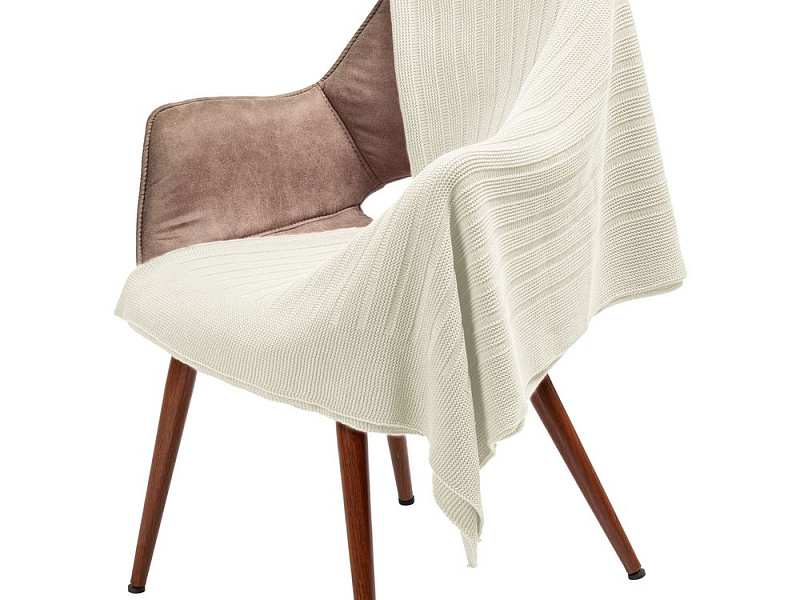 Плед Field, молочно-белый