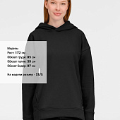 Худи оверсайз унисекс Tolla, черное