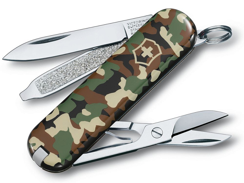 Нож перочинный Classic 58, зеленый камуфляж