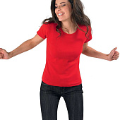 Футболка женская с круглым вырезом Lady 220 красная