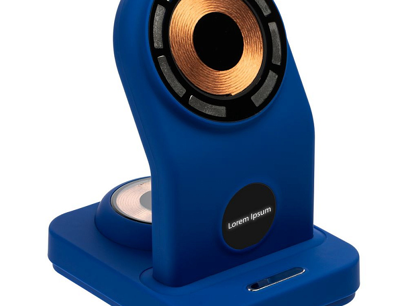 Зарядная станция с подсветкой Cooper Duo, синяя