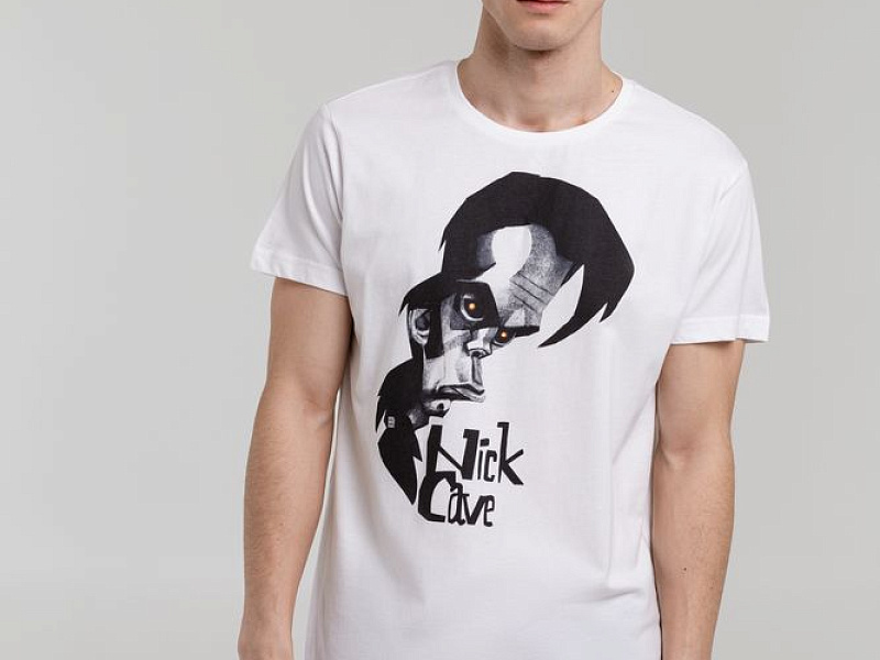 Футболка «Меламед. Nick Cave», белая