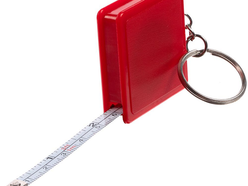 Брелок с рулеткой Square, ver.2, красный