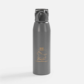 Бутылка для воды Billy Gym, матовая серая