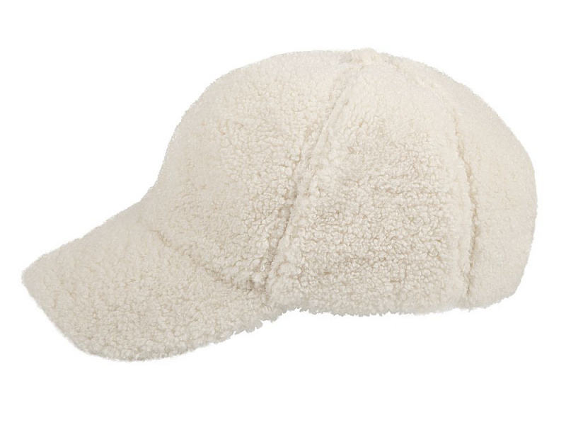 Бейсболка Oblako, утепленная, молочно-белая