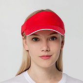 Козырек Active, красный с белым кантом
