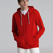 Толстовка на молнии с капюшоном Unit Siverga, красная