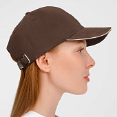 Бейсболка Buffalo, коричневая с бежевым