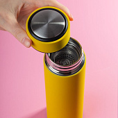 Термос с ситечком Percola, желтый