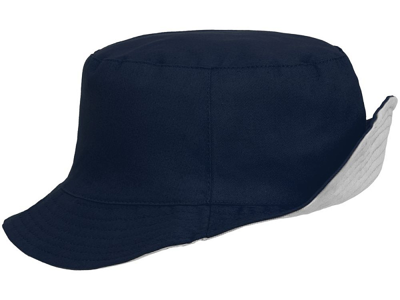 Панама Summer двусторонняя, синяя с серым