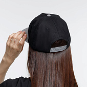 Бейсболка Foreside с прямым козырьком, черная с серым