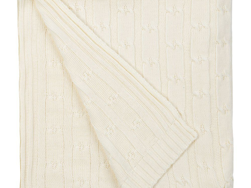 Плед Trenza, молочно-белый