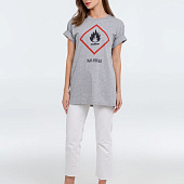 Футболка «Жар-птица», серый меланж