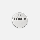 Шильдик металлический Alfa Sirkel, серебристый глянцевый