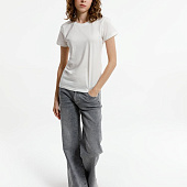 Футболка женская T-bolka Lady, белая (теплый оттенок)