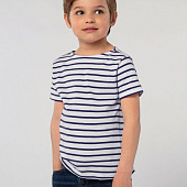 Футболка детская Miles Kids белая с темно-синим