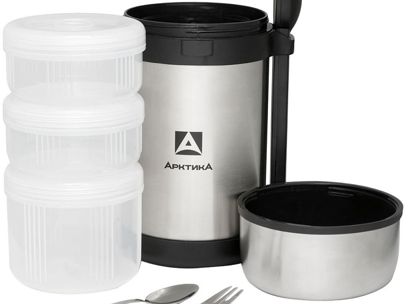 Термос для еды с контейнерами «Арктика 1500», стальной