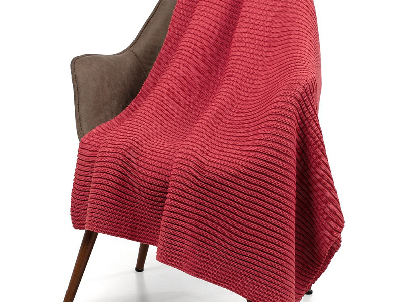 Плед Quill, красный (коралл)