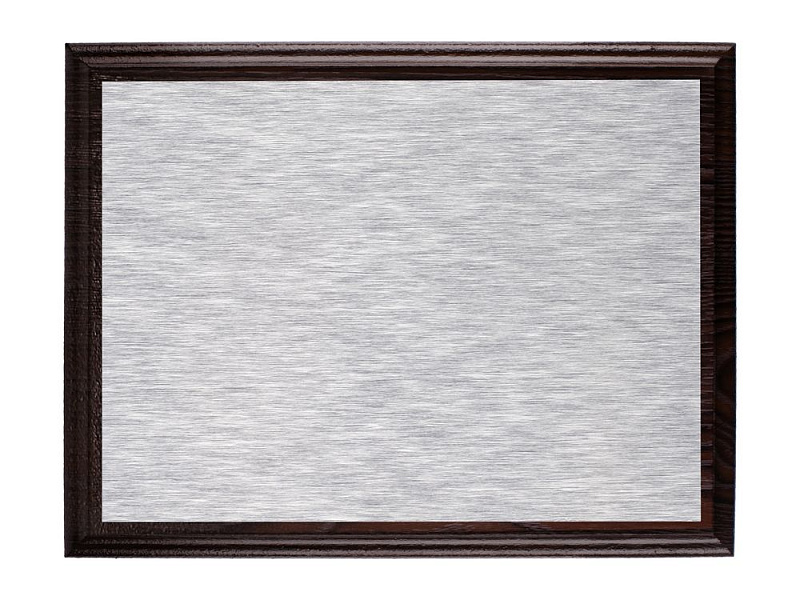 Плакетка Plaque, малая, венге с серебристой пластиной