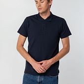 Рубашка поло мужская Spring 210 темно-синяя (navy)