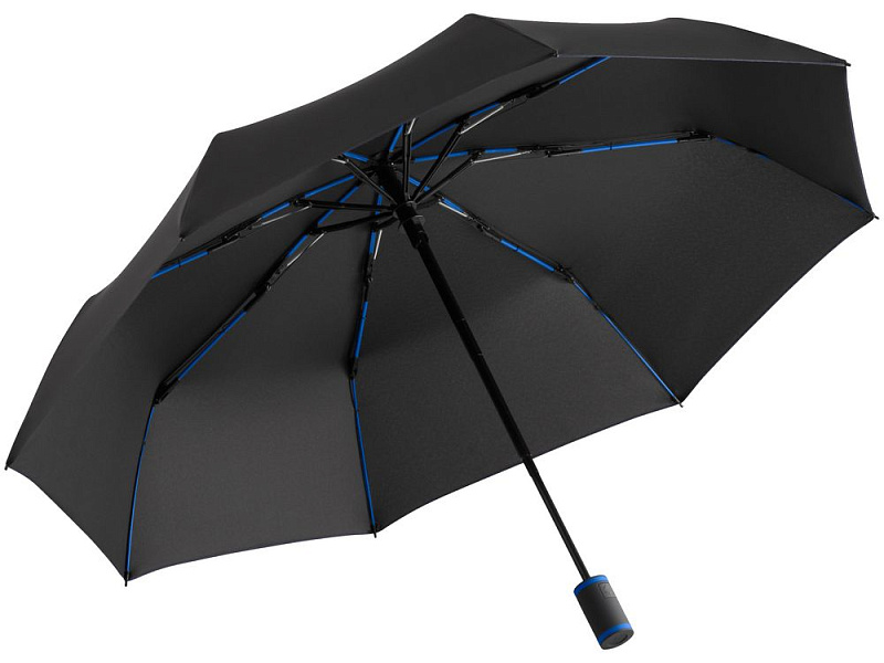 Зонт складной AOC Mini с цветными спицами, синий