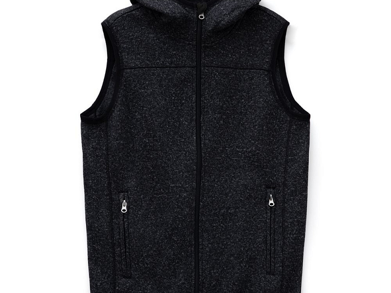 Жилет с капюшоном унисекс Gotland, черный