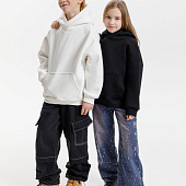 Худи детское оверсайз Junipero, молочное (белое)