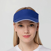 Козырек Active, ярко-синий с белым кантом