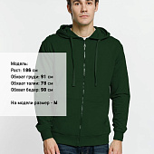 Толстовка на молнии с капюшоном Siverga 2.0, темно-зеленая