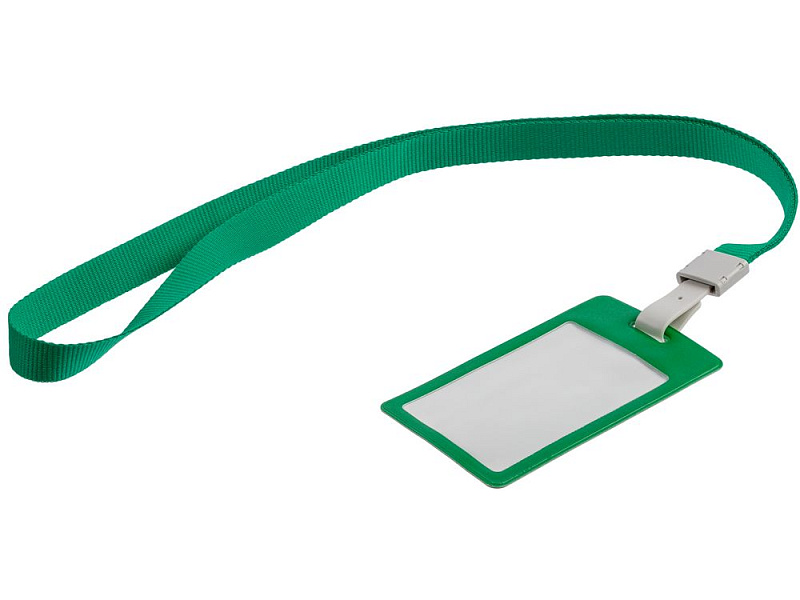 Карман для пропуска с лентой Staff, зеленый