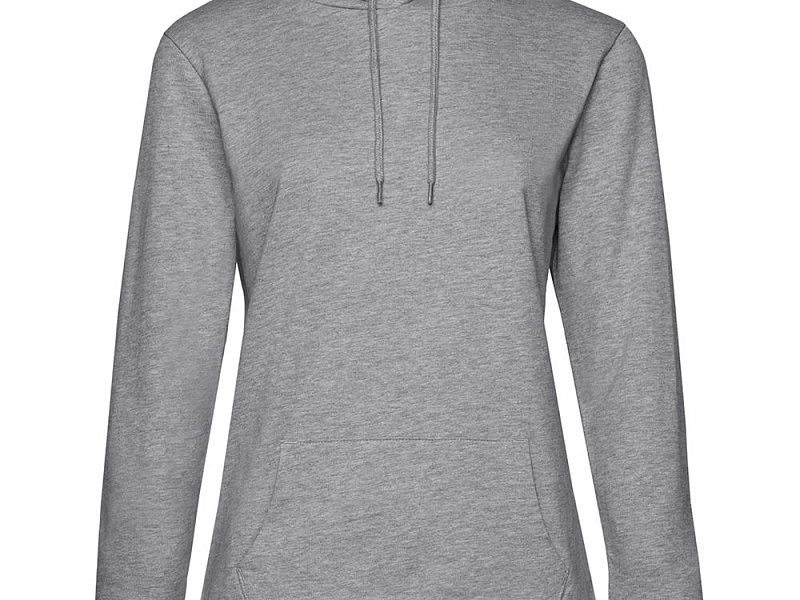 Толстовка с капюшоном женская Hoodie, серый меланж