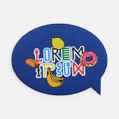 Наклейка тканевая Lunga Bubble, M, синяя
