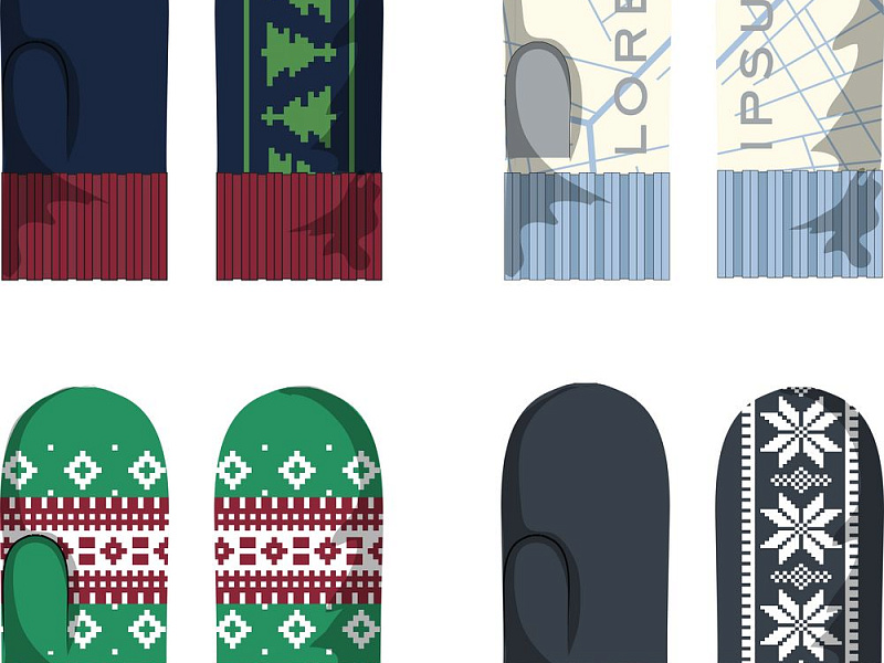 Варежки Joyful на заказ, акрил