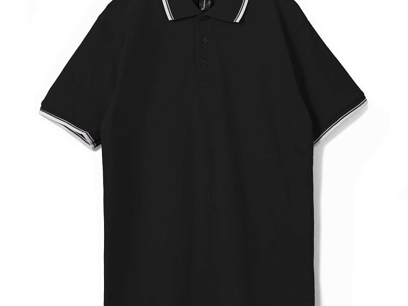 Рубашка поло мужская с контрастной отделкой Practice 270 черная