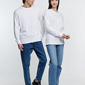 Футболка унисекс с длинным рукавом Pioneer LSL, белая