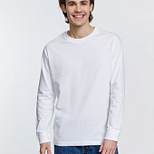 Футболка унисекс с длинным рукавом Pioneer LSL, белая