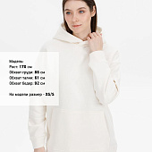 Худи оверсайз унисекс Snuggie, молочно-белое