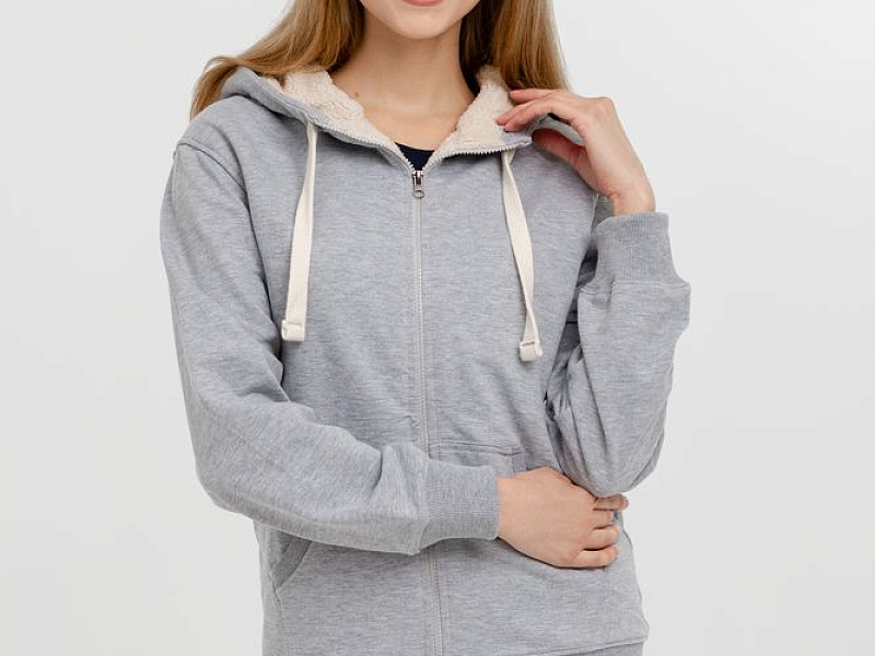 Толстовка на молнии Kulonga Sherpa, серый меланж