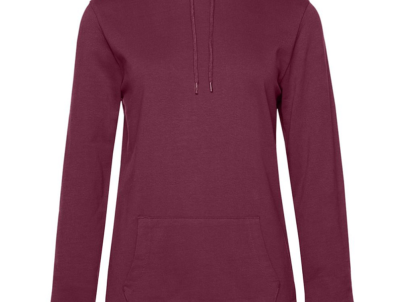 Толстовка с капюшоном женская Hoodie, бордовая