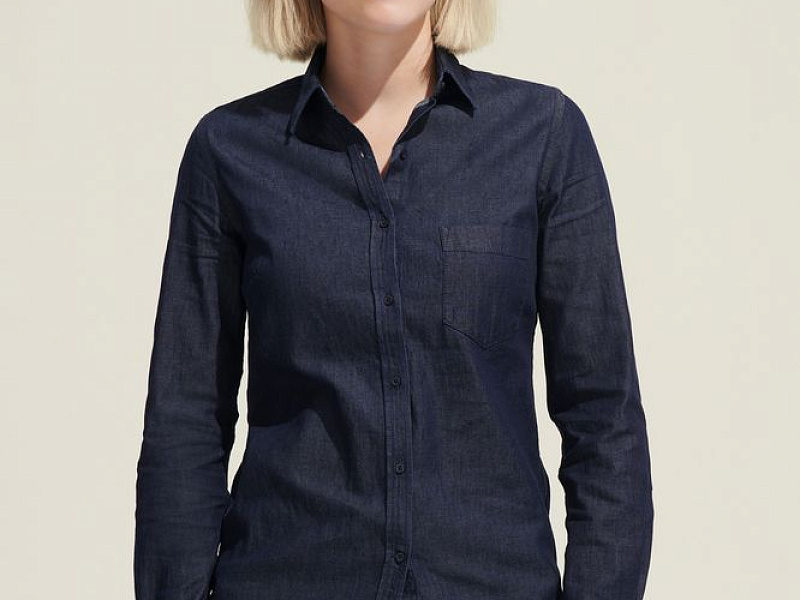Рубашка женская Barry Women, синяя (деним)
