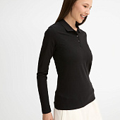 Рубашка поло женская с длинным рукавом Perfect LSL Women, черная
