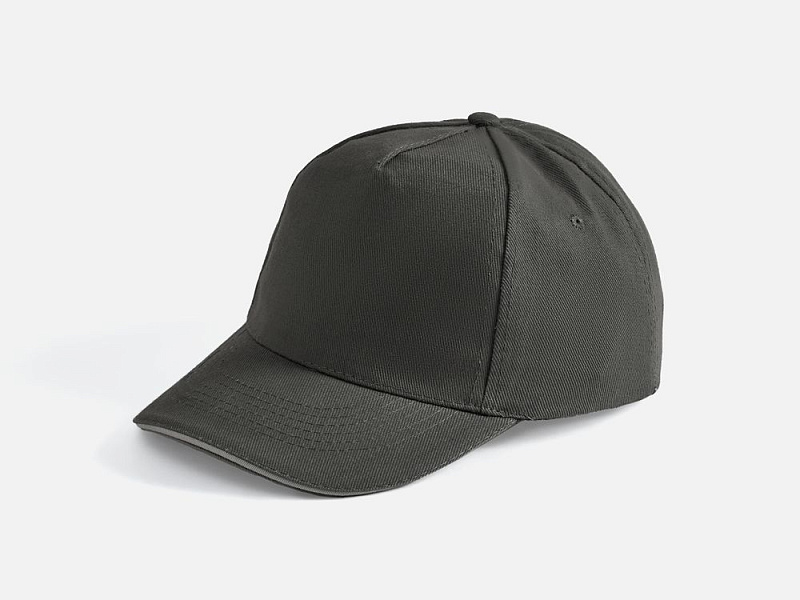 Бейсболка Long Beach, темно-серая со светло-серым