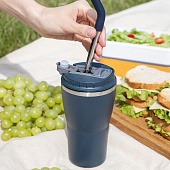 Термостакан Sapporo без логотипа, темно-синий