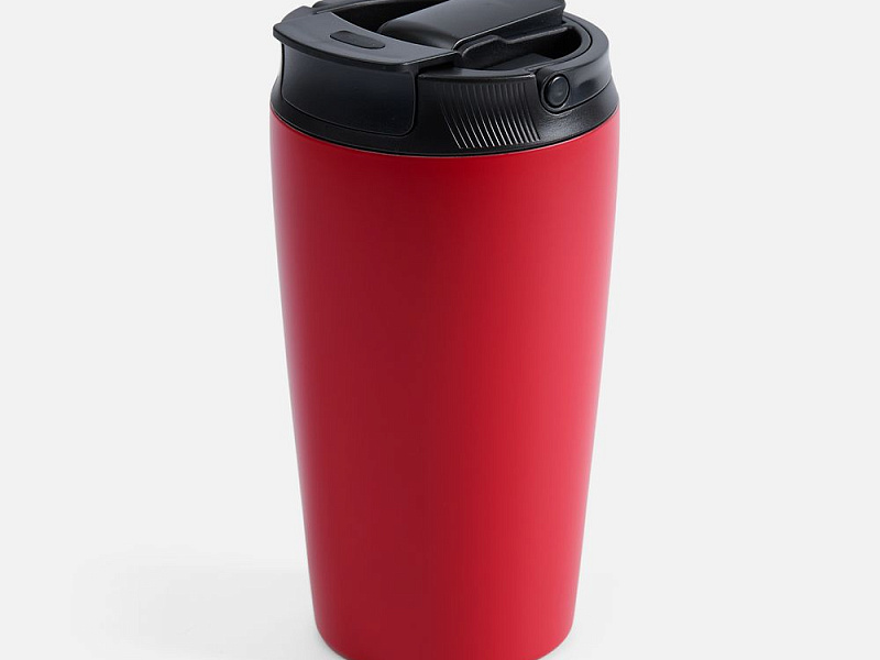 Термостакан с двумя поильниками Duetta, красный