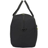 Сумка дорожная Compact Neon, черная с зеленым