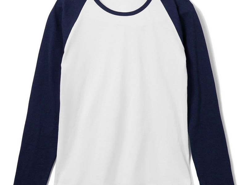 Футболка женская с длинным рукавом Milky Lsl, белая с темно-синим