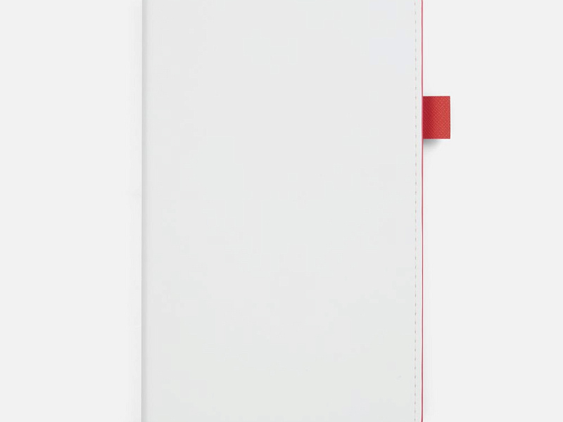 Ежедневник White Shall, недатированный, бело-красный