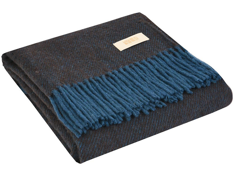 Плед Mumbai, синий с серым